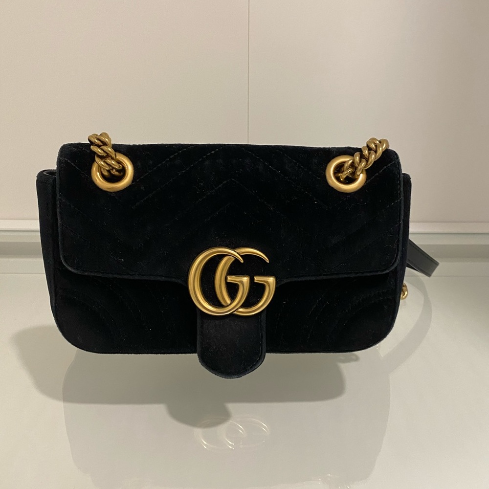 Authentic Gucci Marmont Velvet mini bag